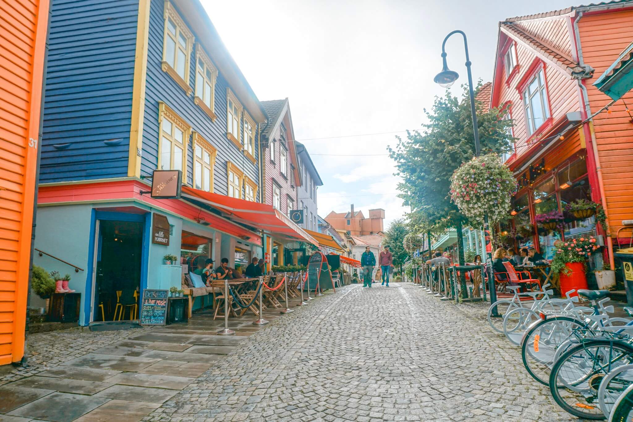 Les rues colorées de stavanger norvège