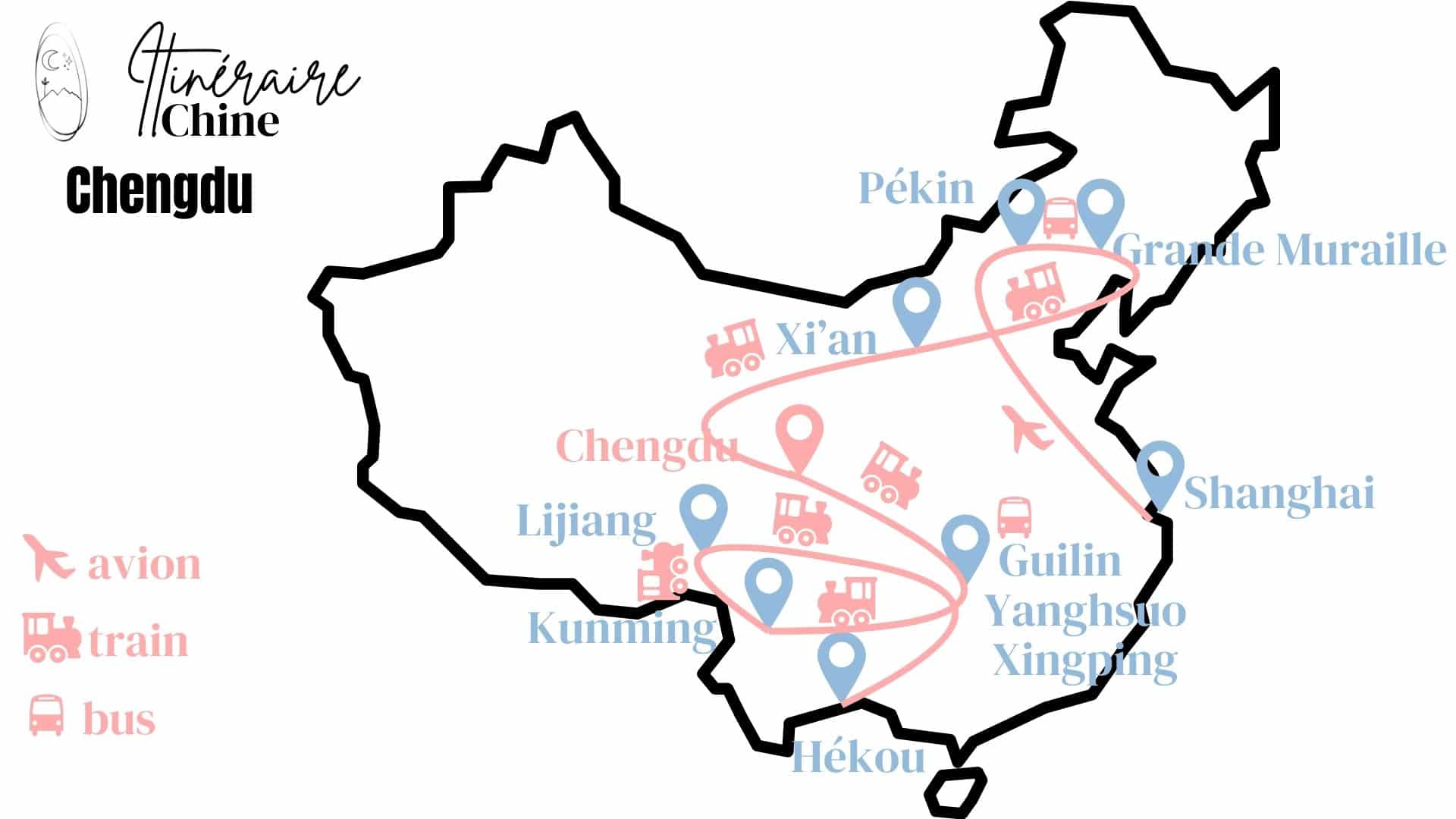 itineraire chine voyage chengdu