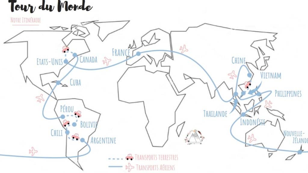 Comment faire son itinéraire de tour du monde - Idée de trajet