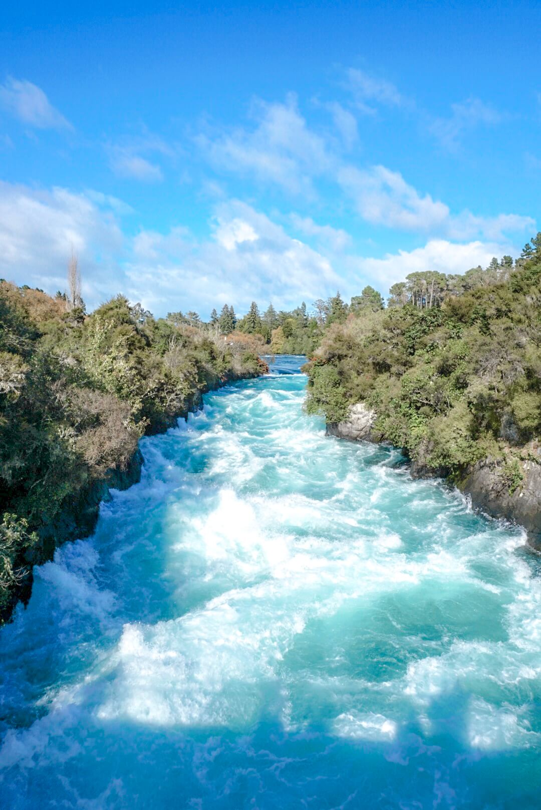 Débit des huka falls Rotorua