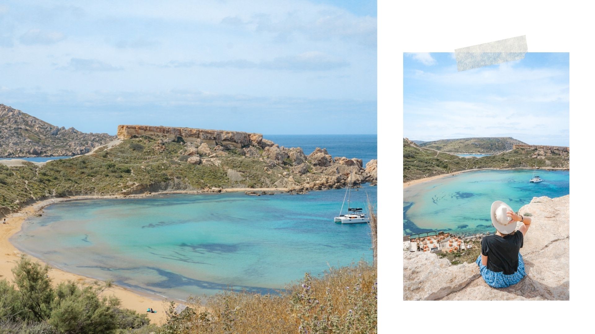 plage paradisiaque sur l'île de Malte