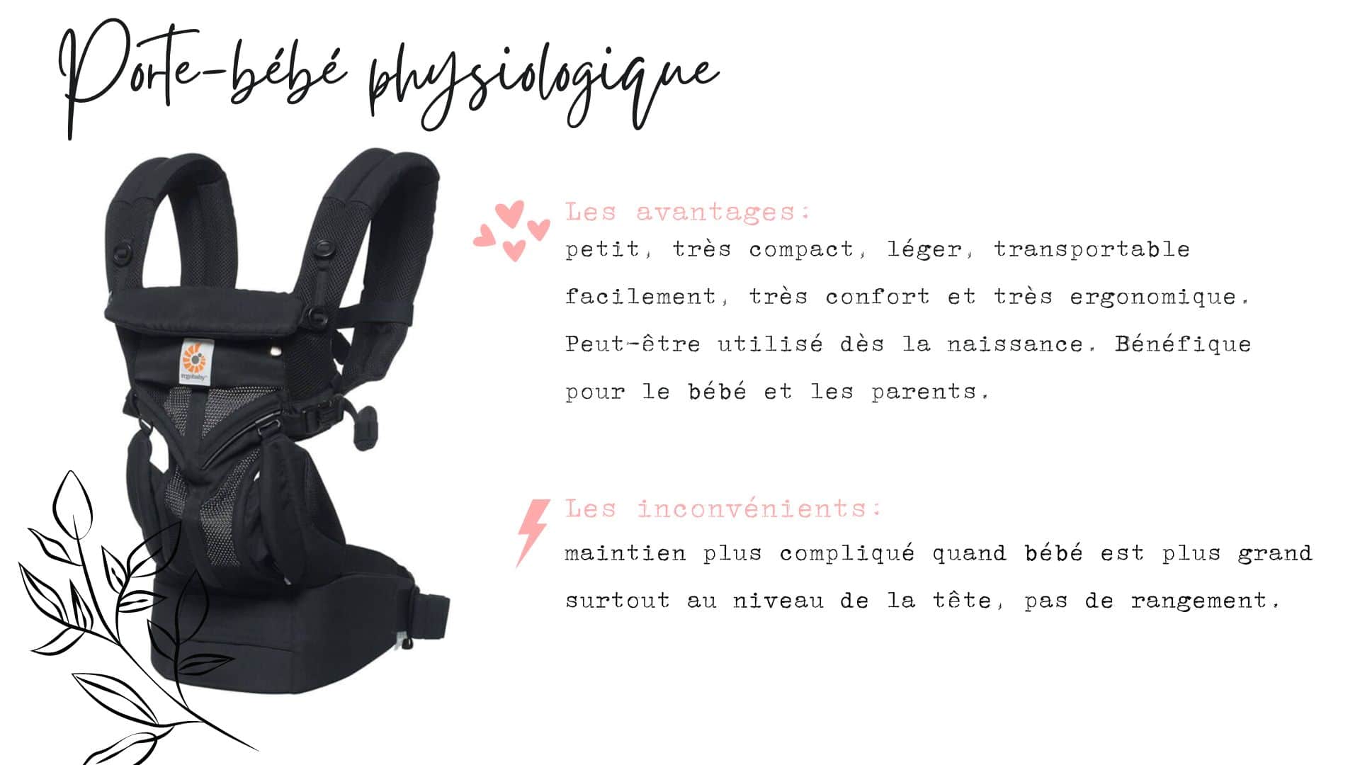 Porte-bébé Physiologique 3 En 1 - De 0 à 36 Mois (jusqu'à 30 Kg) - Tissu Respirant - Position M Naturelle - Bretelles Réglables Rembourrées