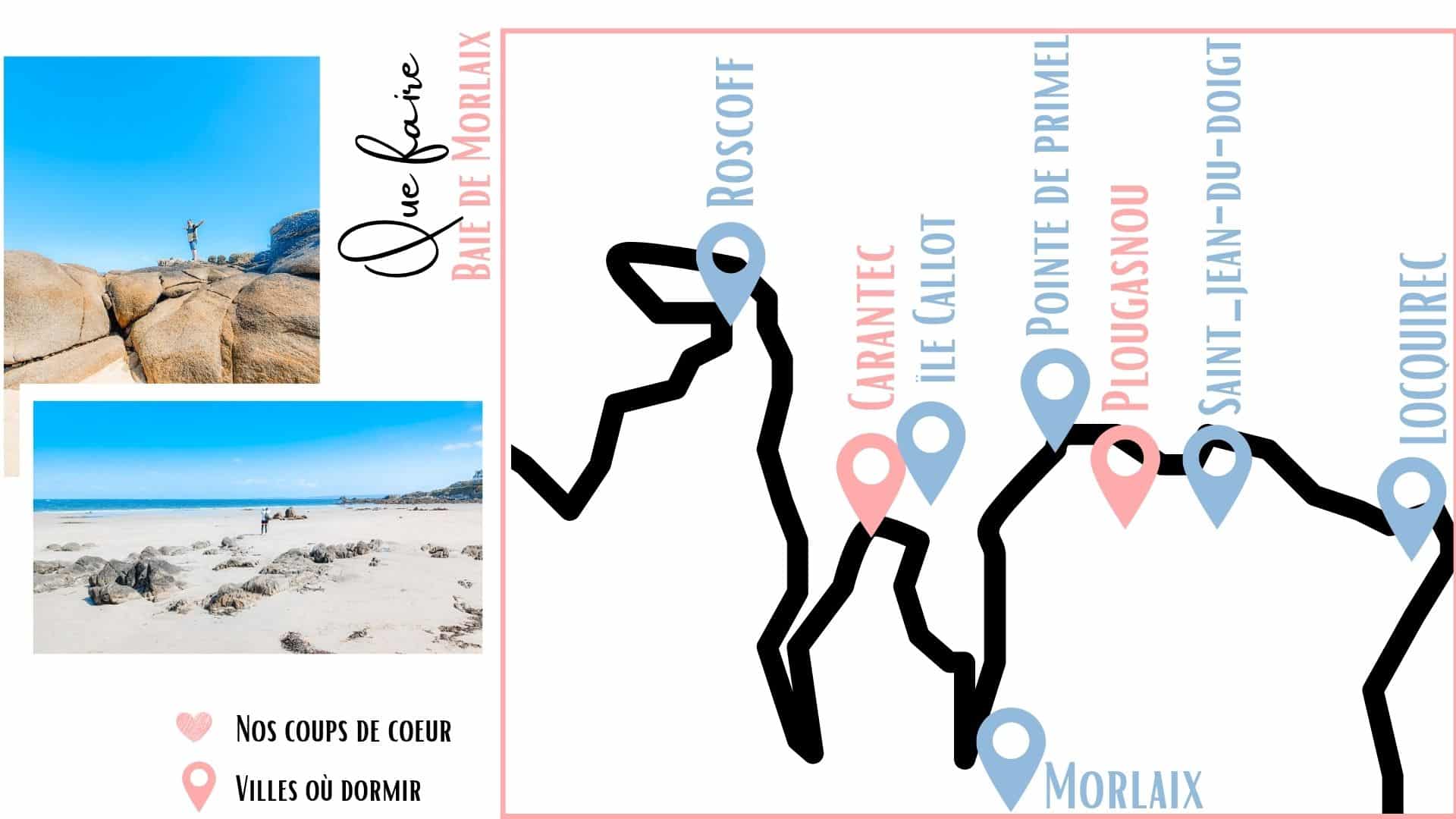 baie de morlaix carte itineraire