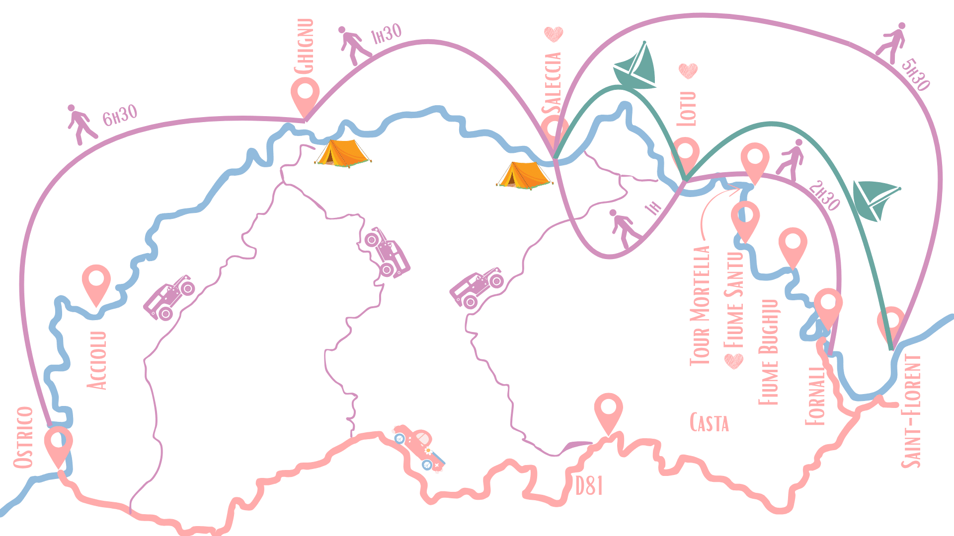 carte desert des agriates