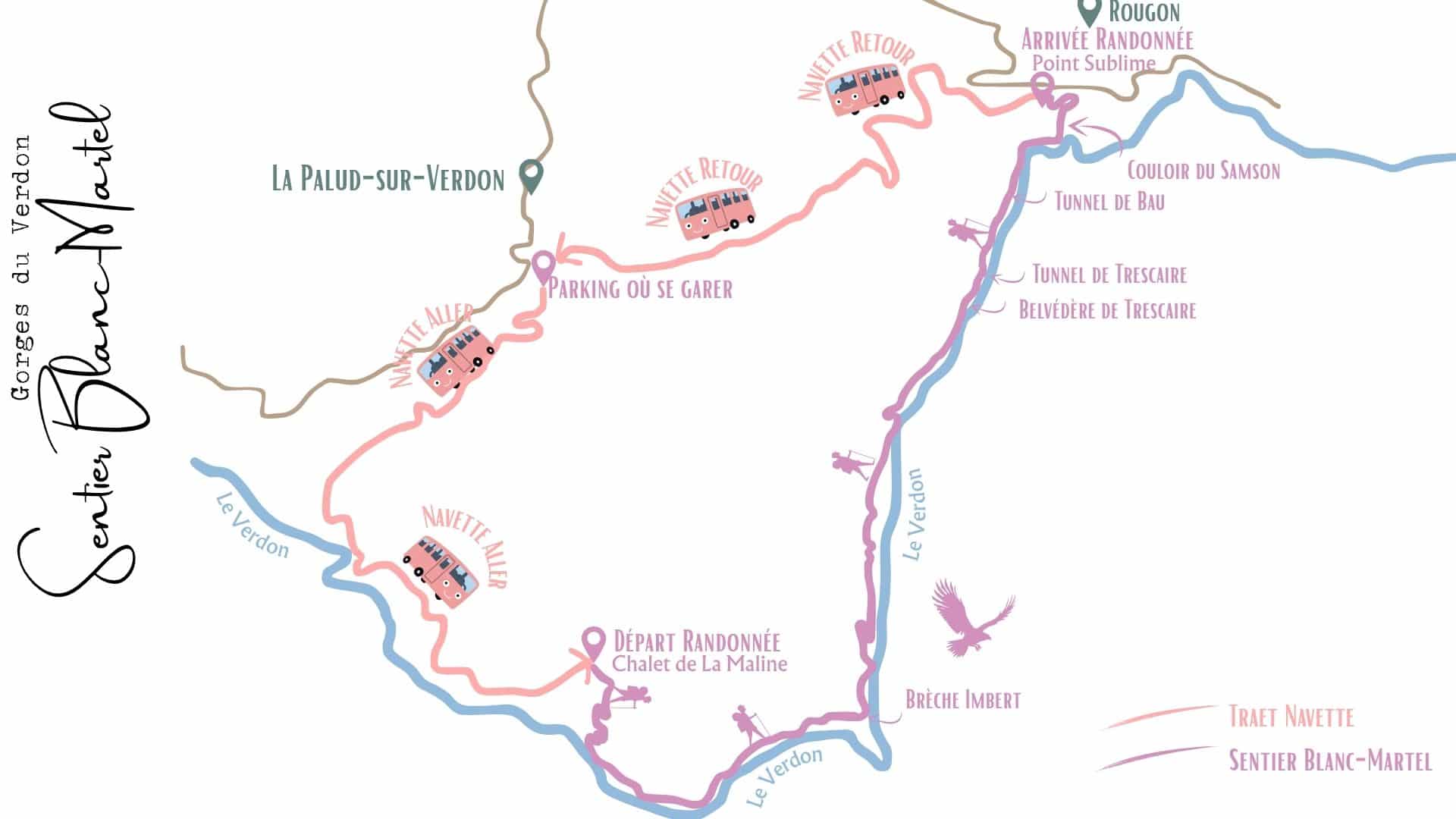 carte gorge du verdon randonnee
