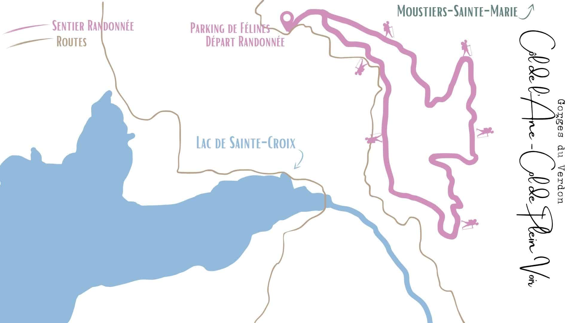 gorges du verdon randonnee carte