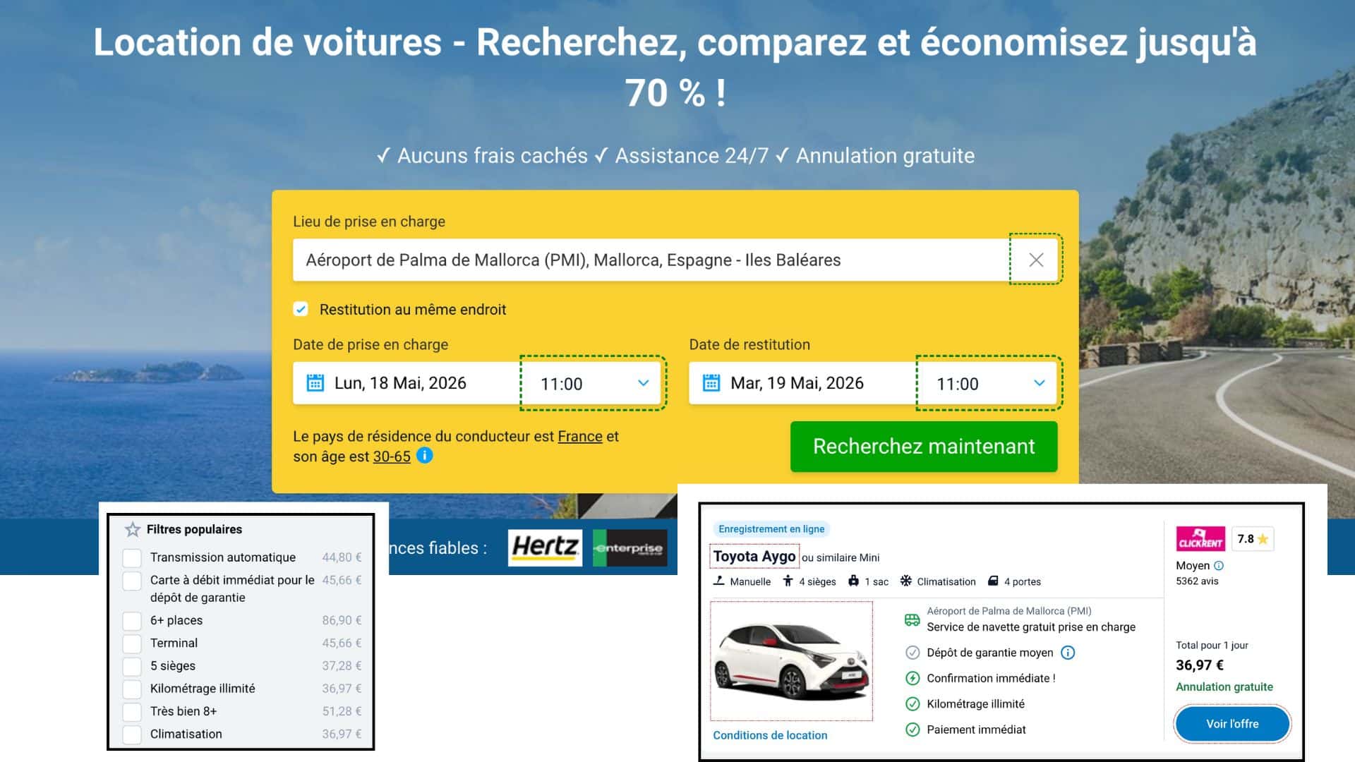 location voiture palma de majorque