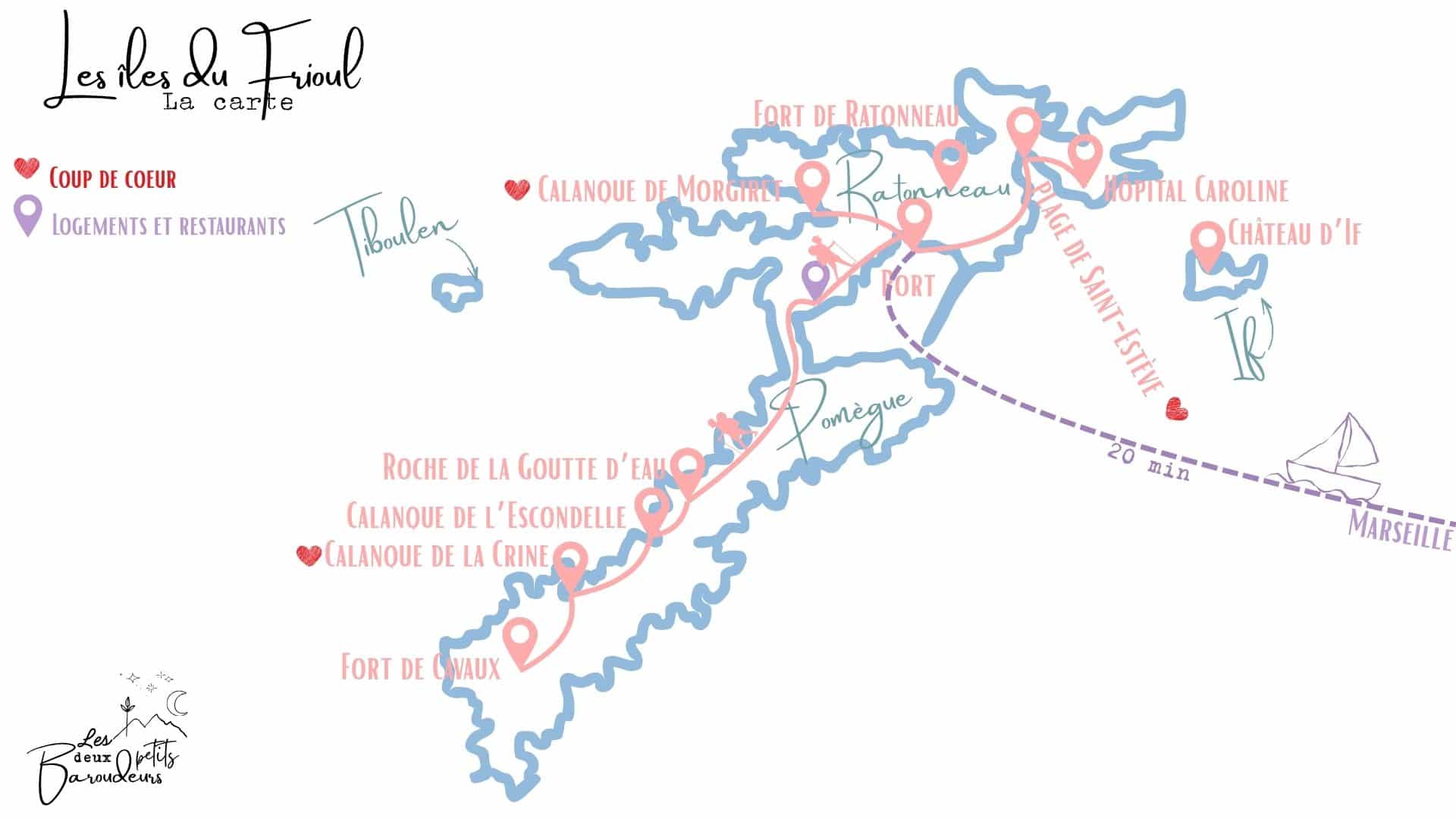 iles du frioul carte